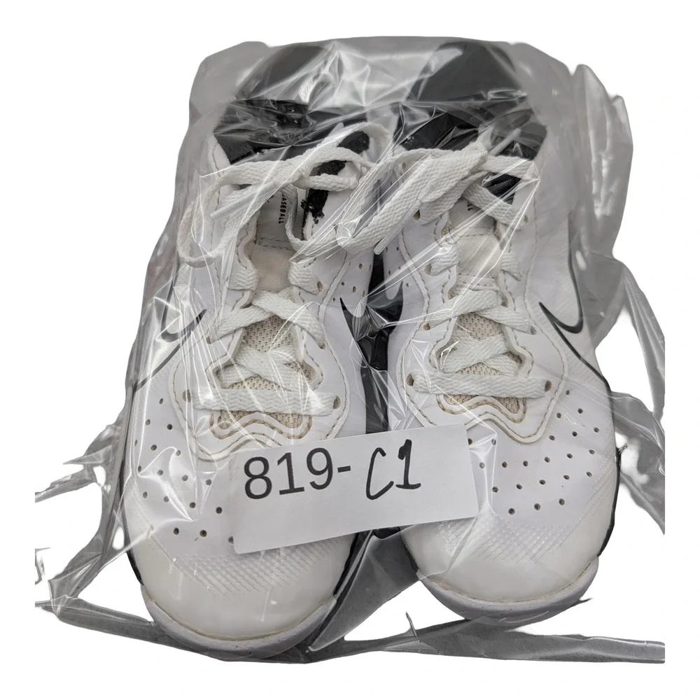 Nike Alpha Huarache‎ Fastpitch Baseball Cleats White Black DJ6525-101 Size 13C